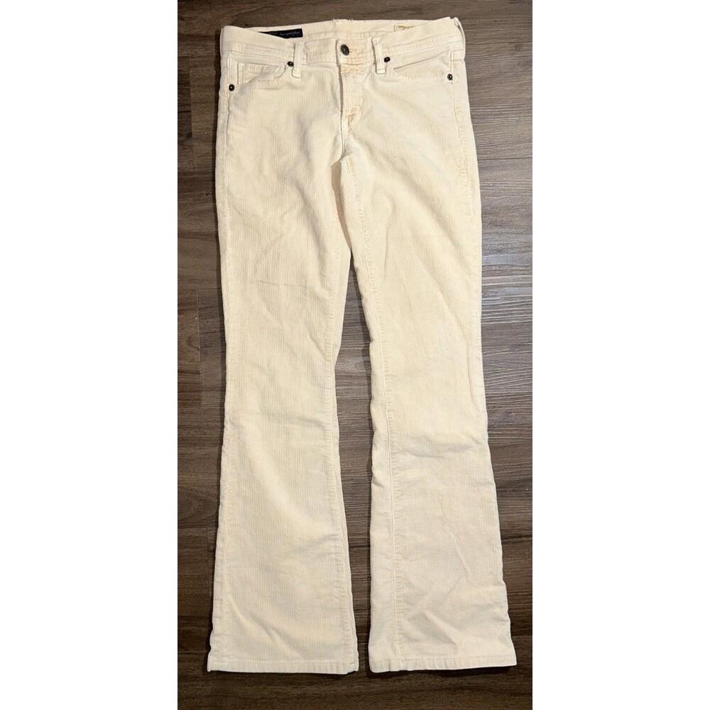 Citizens Of Humanity Ingrid 002 Low Waist Flare Corduroy Beige Sz 28